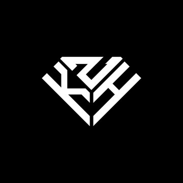 KZH letter logo creative design. KZH unique design