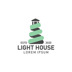 Light House Logo vector illustration design template. Mercusuar symbols icons concept