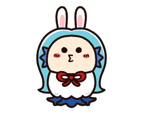 ウサギの衣装を着たアマビエ