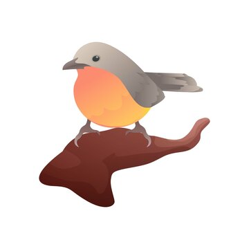 Yellow-breasted Chat Perched on branch with isolated background