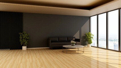modern office lounge wall logo mockup