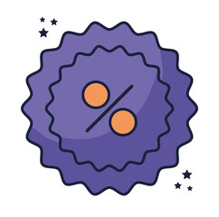 purple percentage symbol