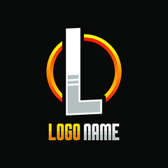 Initial L Gaming Logo Design Template Inspiration, Vector Illustration.