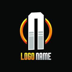 Initial N Gaming Logo Design Template Inspiration, Vector Illustration.