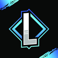 Initial L Gaming Logo Design Template Inspiration, Vector Illustration.
