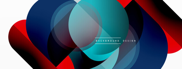Fototapeta premium Geometrical minimal wallpaper. Geometric shapes. Vector illustration for wallpaper banner background or landing page