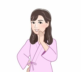 健康診断を受ける女性