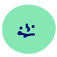 Face with thermometer vector illustration in flat color design