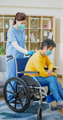 Fototapeta na wymiar senior woman in wheelchair