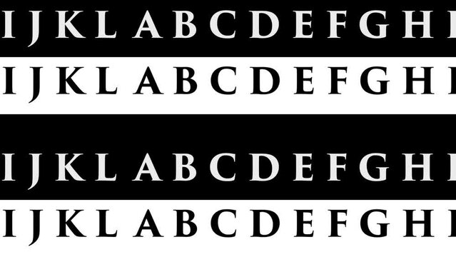 Crazy Alphabet Typography Animation Background 4K