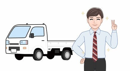 車と男性