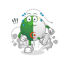 algerian flag running illustration. character vector