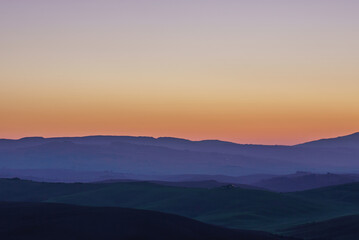 Fototapeta na wymiar Tuscany landscape, Very Peri colors