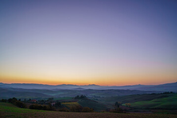 Fototapeta premium Tuscany landscape, Very Peri colors