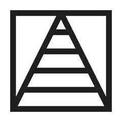 Abstract square geometric shape, modern and contemporary design art element for poster, wall art and print collections in a glyph vector illustration