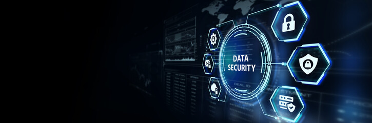 Cyber security data protection business technology privacy concept. 3d illustration