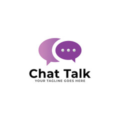 Chat vector logotype design template