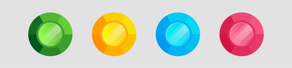 Jewelry gems set magic stone for mobile game design. Multicolor shiny diamonds with different cuts. Gems isolated on white background.