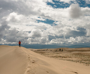 9th of August 2018, Russia, The landscape with Chara desert sands colored