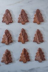 chocolate christmas tree cookies