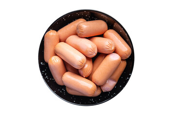 mini sausage meat mix fresh portion dietary healthy meal food diet still life snack on the table copy space food background rustic top view - obrazy, fototapety, plakaty