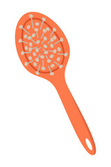 Comb vector illustration in the style of doodles. hairbrush icon for grooming or styling your hair in a hairdressing salon or at home. web element is isolated on white.