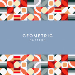 Modern geometrical abstract background style and geometric shapes designwith geometrical elements composition. with pink, grey, blue, red. used geometrical pattern, wallpaper, textiles.