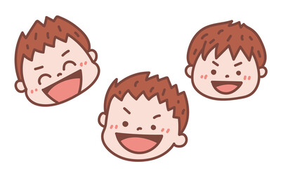 顔だけ男の子3人
