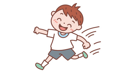 ダッシュをする男の子