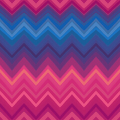 Ethnic zigzag pattern in retro colors, aztec style seamless vector background