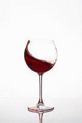 Glass with wine beautiful still life. Wineglass