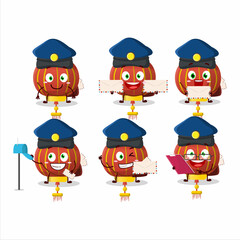 A picture of cheerful red chinese lamp postman cartoon design concept