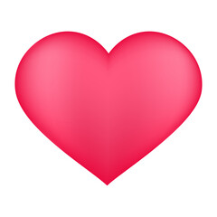 Gradient pink heart. Love, wedding, Valentines Day concept. Vector illustration