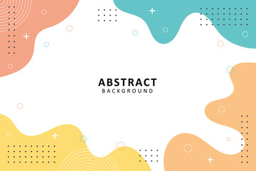 Abstract background. Hand drawing various shapes and memphis element. Trendy modern contemporary vector illustration. Every background is isolated. Pastel color