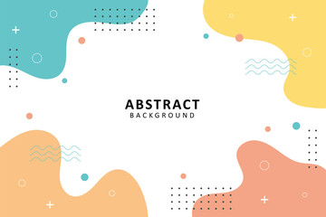 Abstract background. Hand drawing various shapes and memphis element. Trendy modern contemporary vector illustration. Every background is isolated. Pastel color