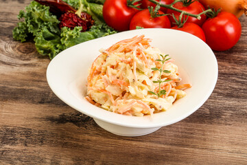 Vegetarian Cole slaw salad with cabbage