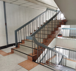 Stairs leading up and down in buildings, apartments, buildings