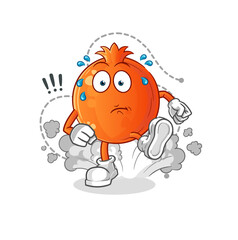 pomegranate running illustration. character vector