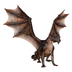 Fototapeta premium 3D Rendering Fairy Tale Dragon on White
