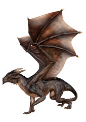 Fototapeta premium 3D Rendering Fairy Tale Dragon on White