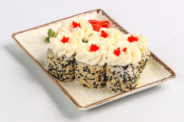 Japanese roll with soft cheese
