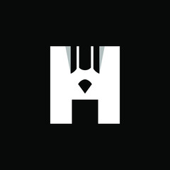 Letter H Pencil Logo Design Template Inspiration, Vector Illustration.