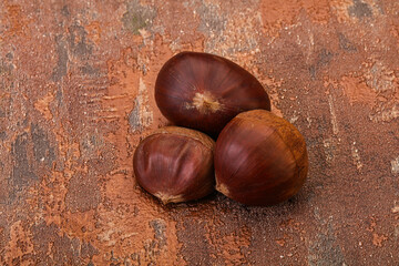 Organic natural sweet Chestnut heap