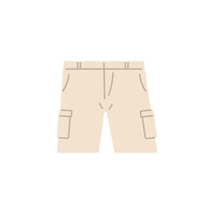 illustration of a cargo pants. shorts. flat cartoon style. vector design