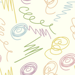 Abstract hand drawn lines pattern background