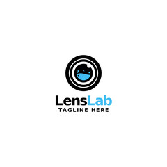 Obraz premium Lens Lab Vector Logo Illustration