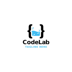 Code Lab Logo Vector Illustration