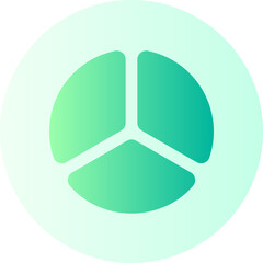 pie chart gradient icon