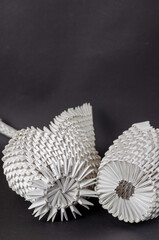 Symbol of family love and fidelity. Modular origami or unit orig