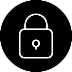 lock glyph icon